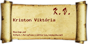 Kriston Viktória névjegykártya