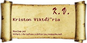 Kriston Viktória névjegykártya