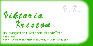 viktoria kriston business card